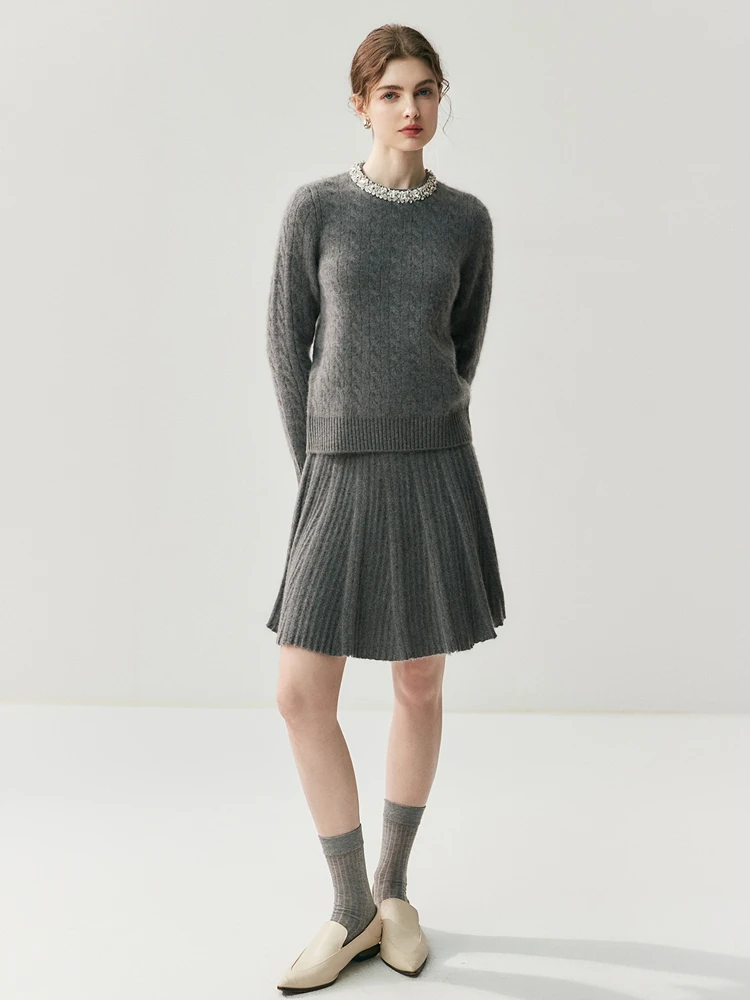 CHICUU Cashmere Skirt Side View