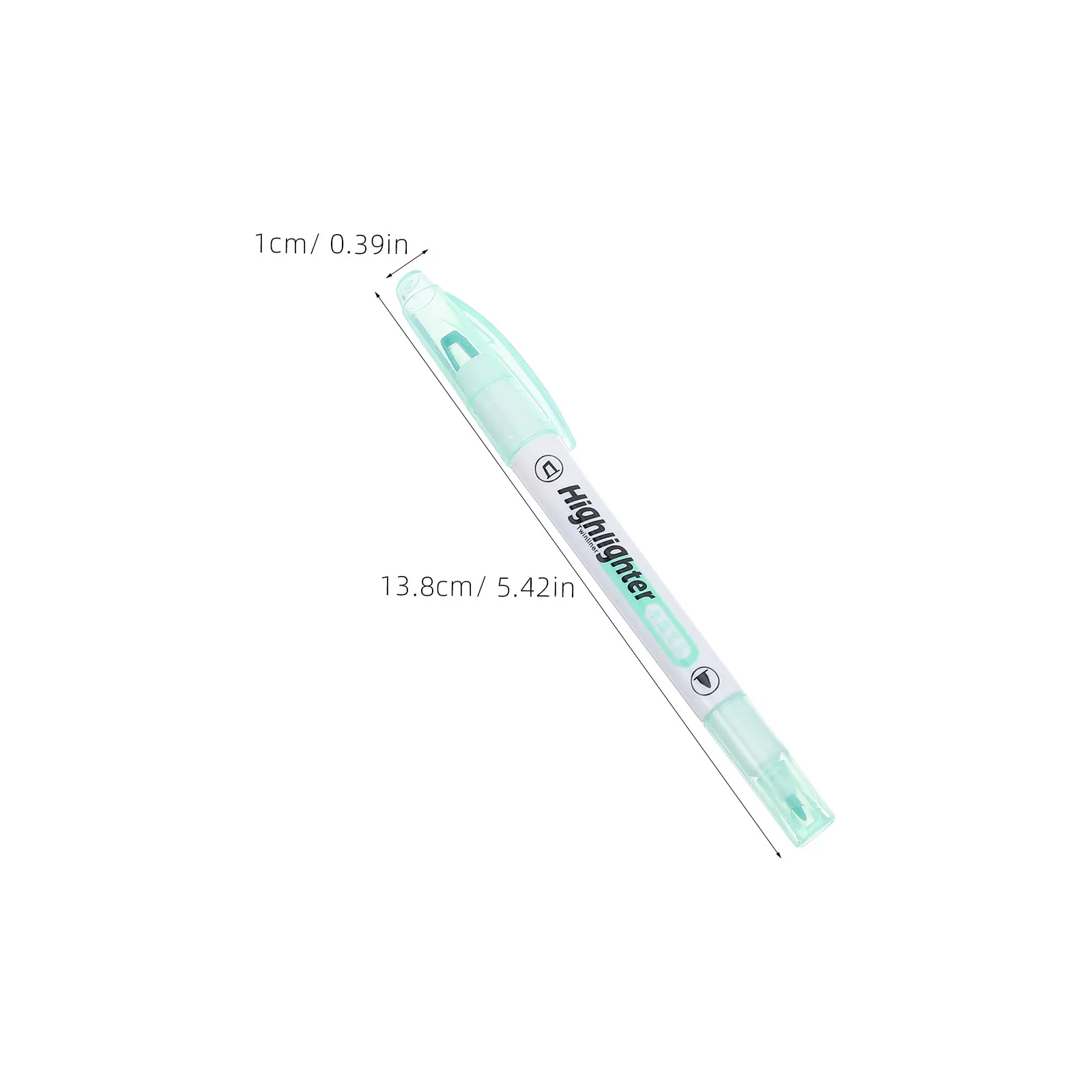 6Pcs 형광펜 펜 더블 엔드 클리어 뷰 치즐 팁 파인 팁 학생용 멀티 컬러 독서 하이라이트 마커 펜