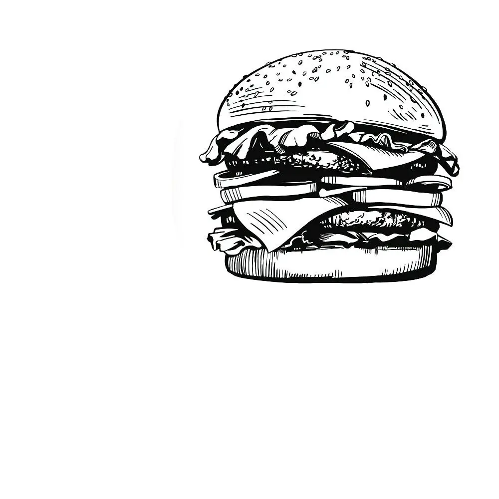 Fast Food Sign Window Stickers Hamburger Rapid Delicious Food Vinyl Wall Decal Fast Cafe Restaurant Fresh Burger Stickers wall stickers