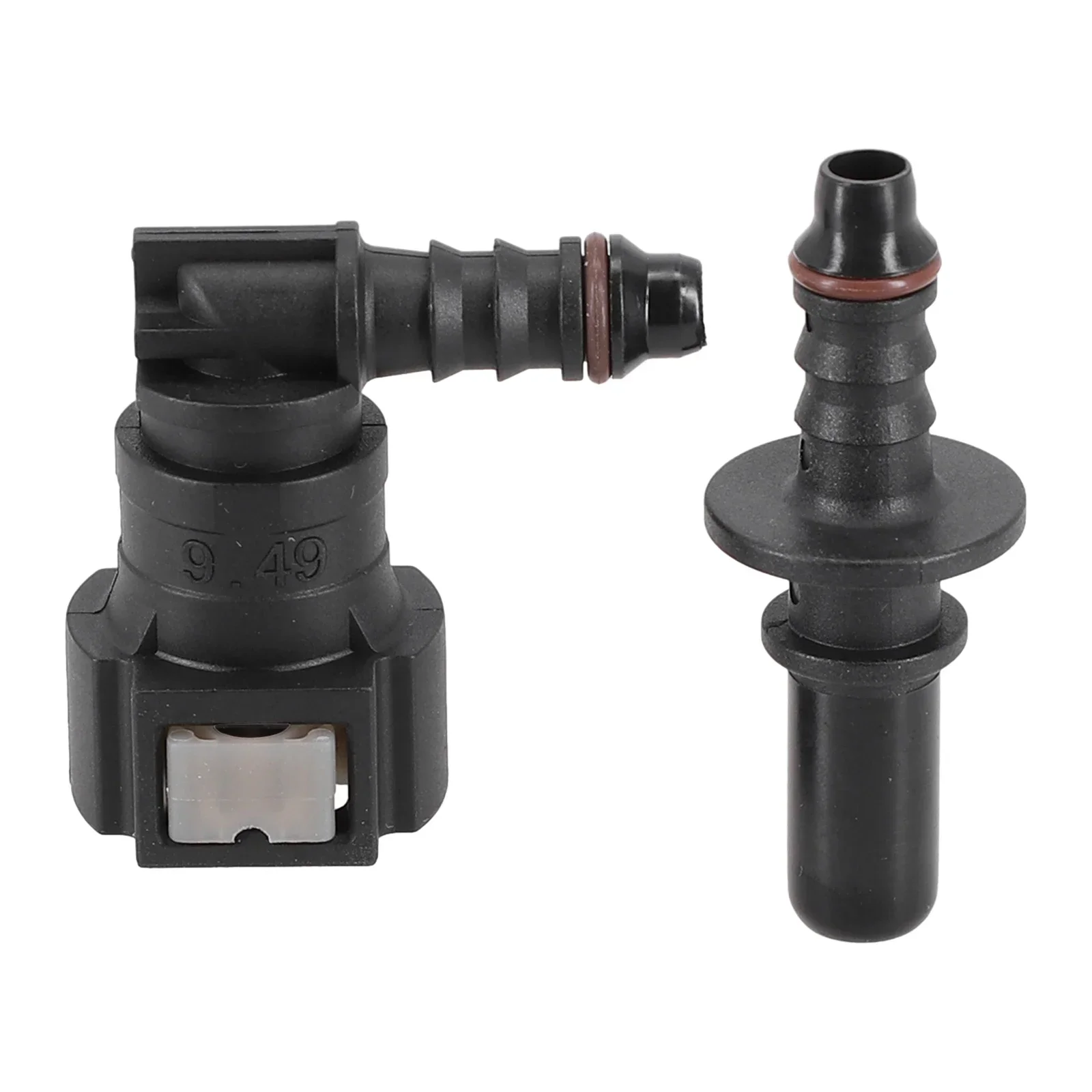 Car Fuel Line Quick Release Connector Nylon Hose ID 6mm（1/4"）90 Deg Elbow SAE 9.49 Nylon Fuel Line Coupler Car Supplies