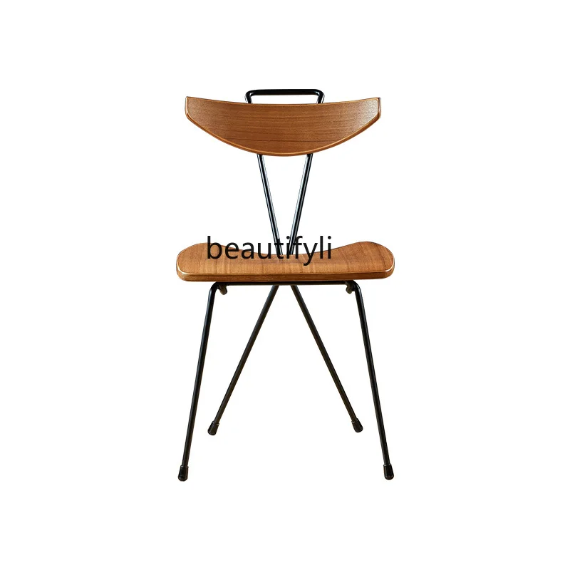 

HJ Chair Modern Iron Nordic Creative Restaurant Leisure Armchair Dining Chair