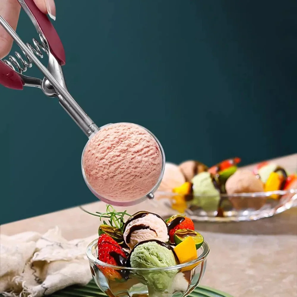 Stainless Steel Ice Cream Scoop Small Medium Large for Melon Ball Dough Baking Multipurpose Cookie