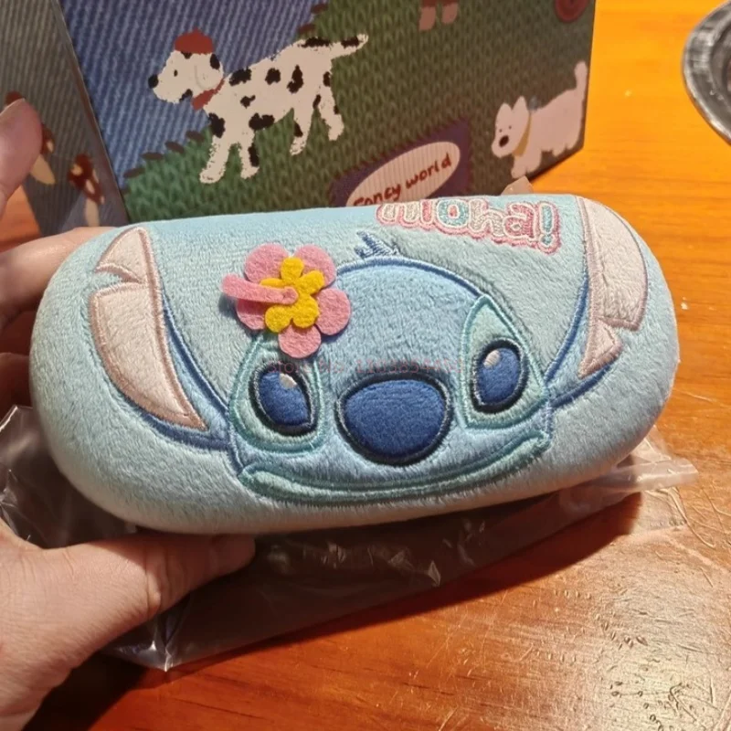 High Quality Stitch Plush Glasses Case Anti Drop Kawaii Cartoon Anime Lilo & Stitch Sunglasses Myopia Glasses Storage Box Gift