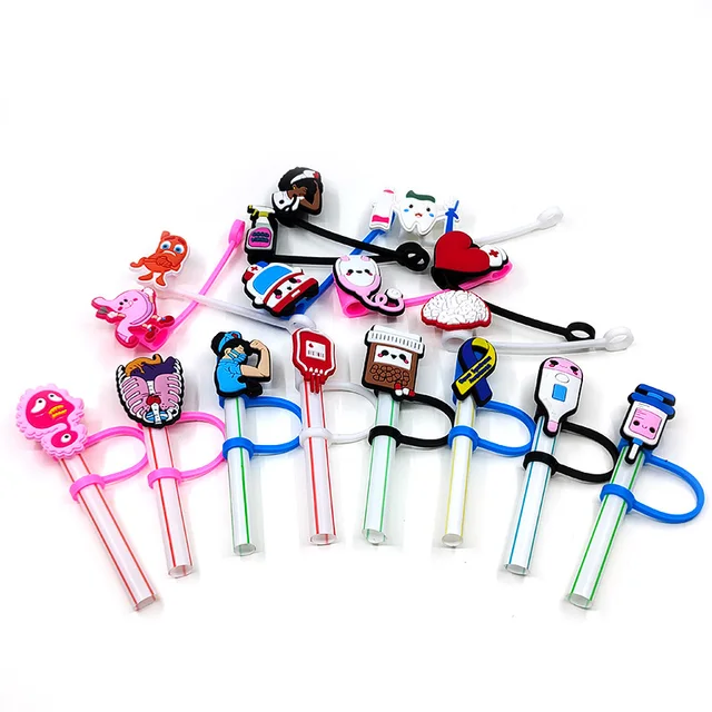 20PCS PVC Straw Topper Christmas Series Reusable Straw Charms Disposable  Straw Cover Accessory Drinkware Pendant Party Souvenir - AliExpress