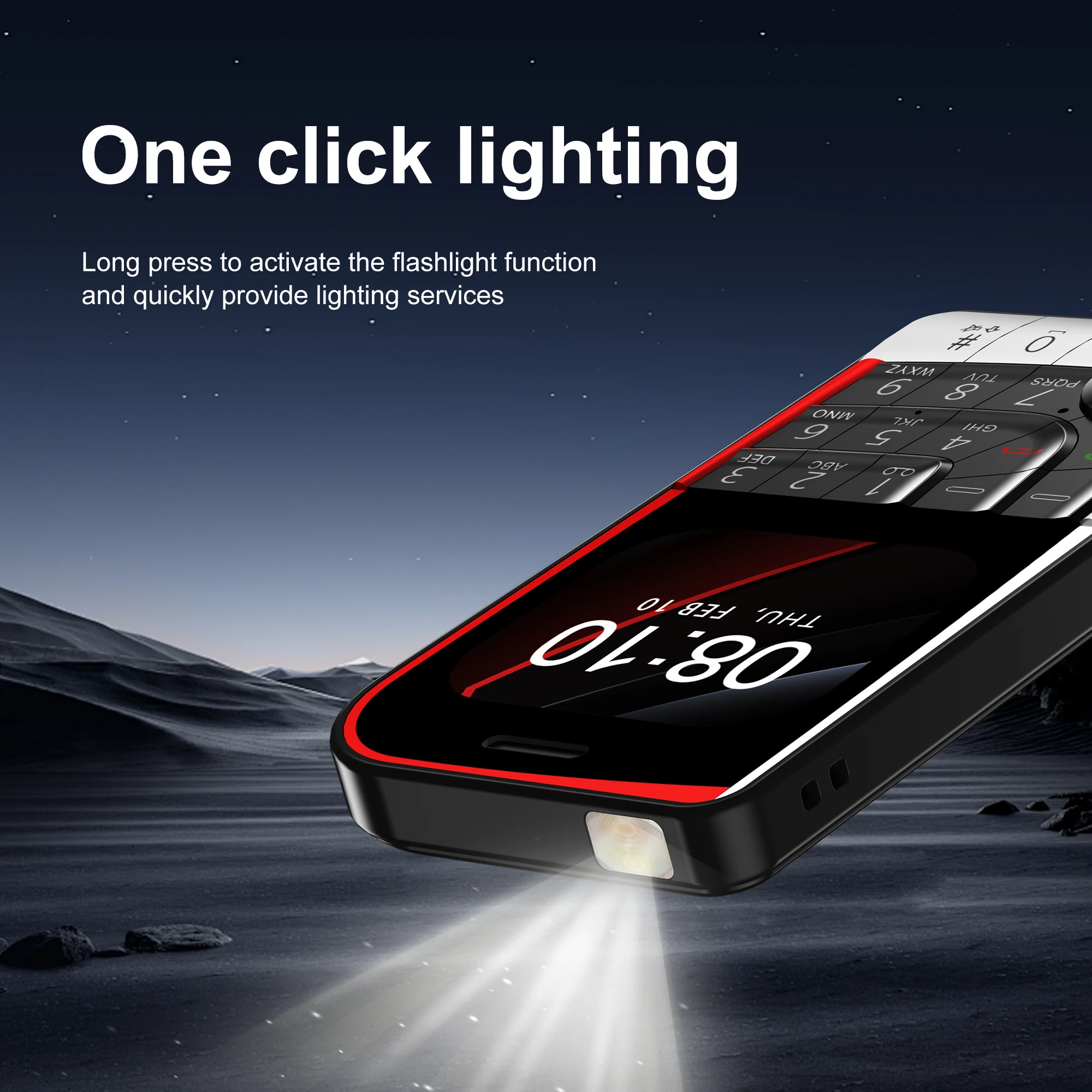 SERVO V10 Card Phone 2.01" Display 2G GSM Dual SIM Standby MP3/MP4 Magic Voice Speed Dial Torch Button Small Cellular Telephones 4