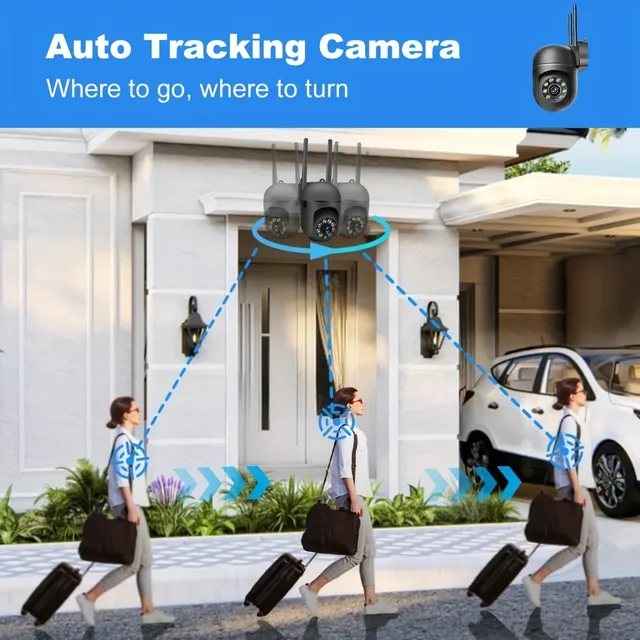 WIFI surveillance camera, 355 degree intercom home security camera, 2.4G home security system, home monitoring security system 4