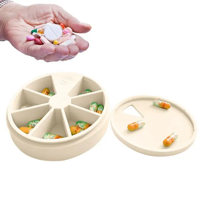 Circle Pill Organizer Round Dose Settimanale Pill Organizer Organizer Per Pillole In Silicone Amichevole Per Contenere L'Olio Di Fegato Di Merluzzo Al