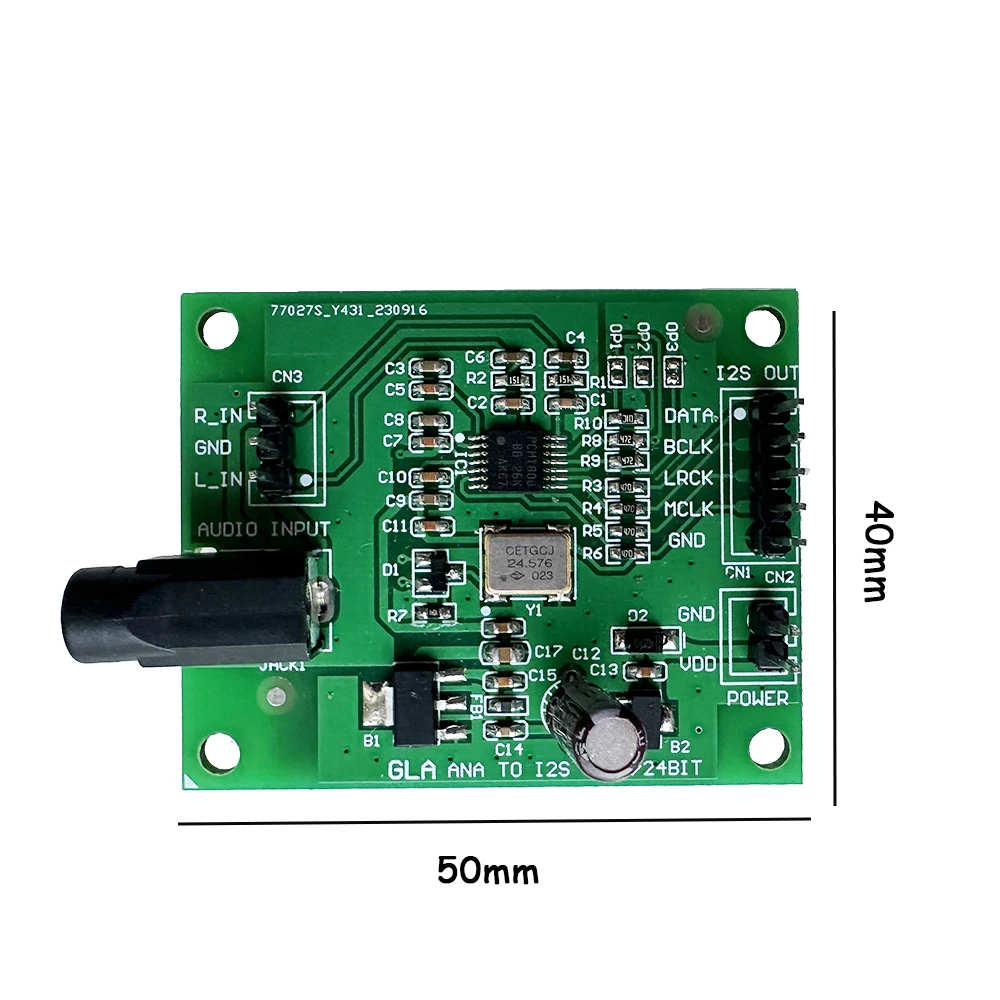 PCM1808 3.5mm Stereo Analog Audio Signal ADC To I2S Signal for DSP Equipment Recording Equipment Decoder
