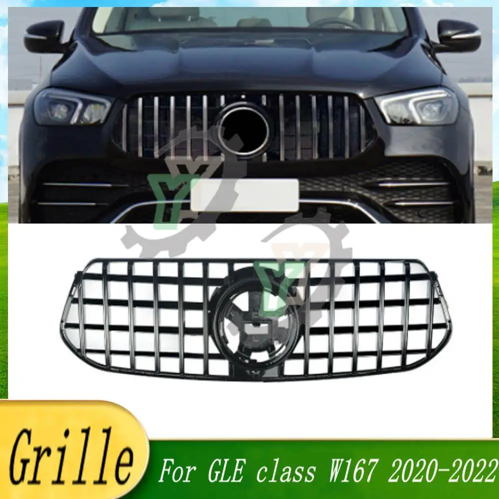 

Front Hood Grille Racing Grill For Mercedes-Benz GLE Class C167 W167 Coupe SUV 4Matic GLE300 GLE350 GLE400 GLE450 2020-2023