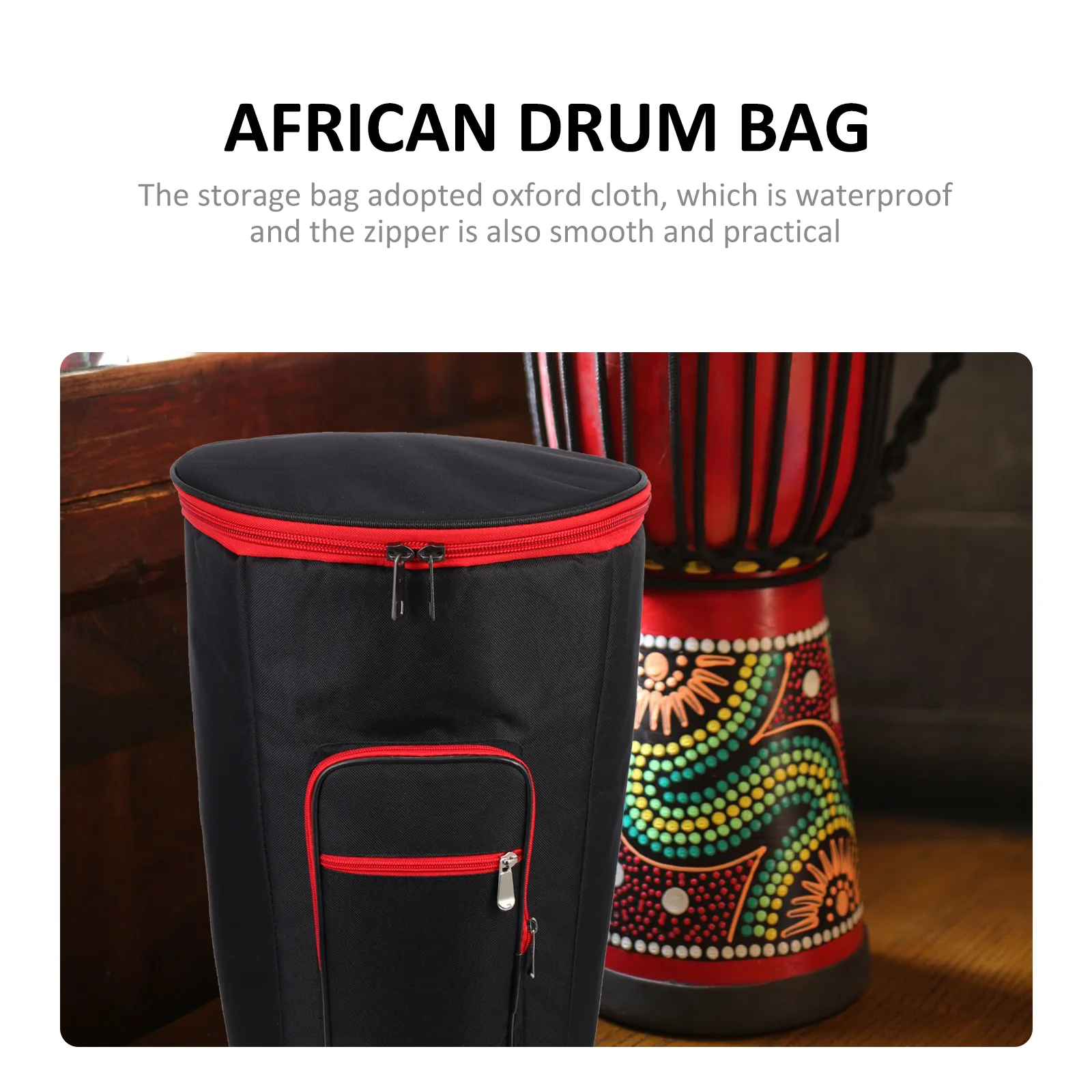 

African Drum Kit Carry Case Bags Suitcase Djembe Carrying Shoulder Gig Backpack Camouflage Blue