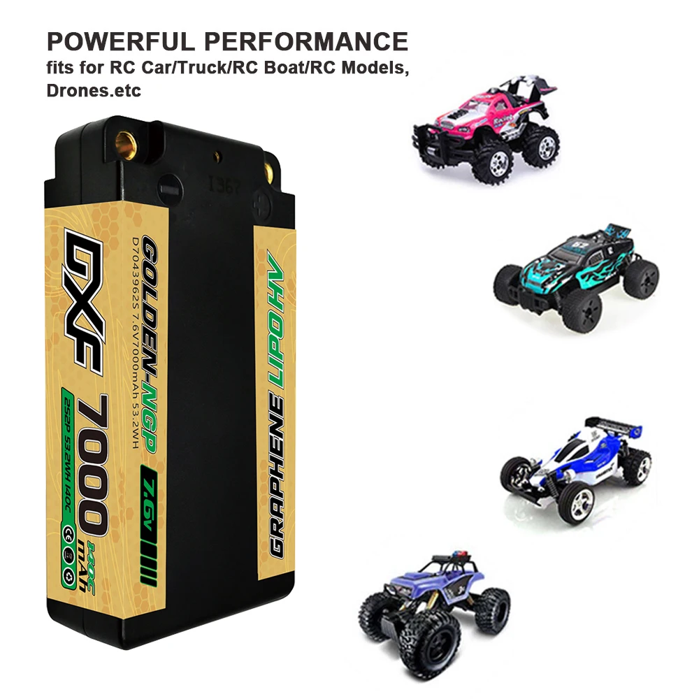Lot 5PCS 2S 7.4V 1400mAh LiPo Batterie RC avec Connecteur CT5MM