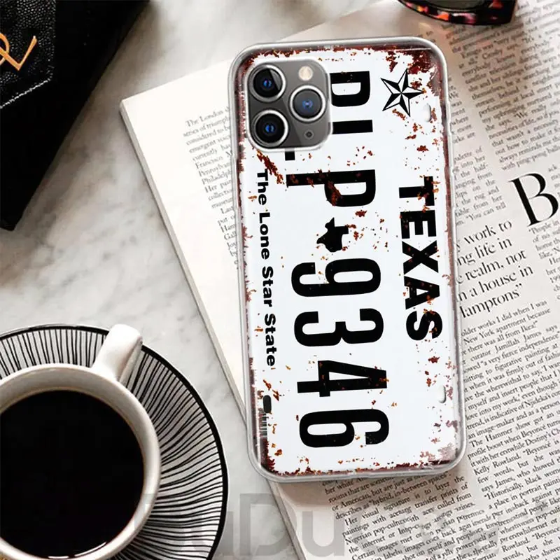 License New York Plate Number Print Phone Case Cover