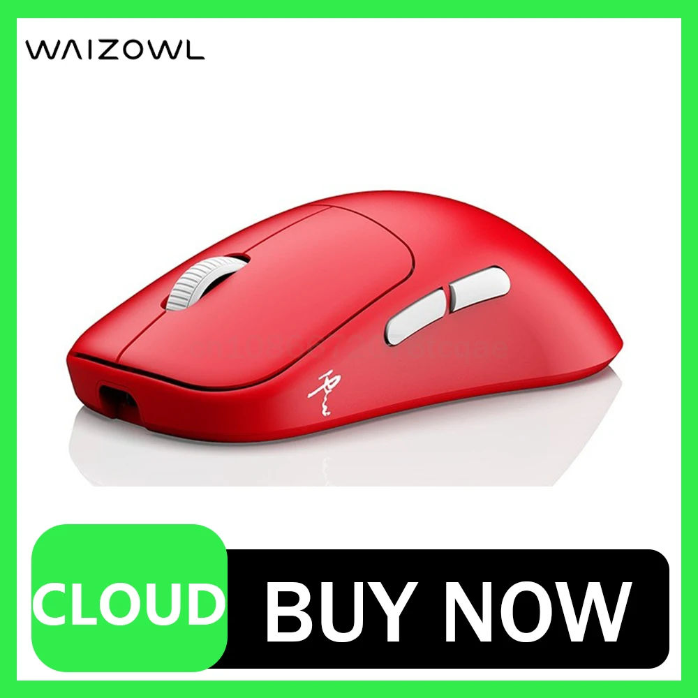 

Waizowl Cloud Tri Mode Mouse Bluetooth Wireless Paw3395 Ergonomics E-sports Gaming Mouse Accessory for Computer Gamer Man Gifts