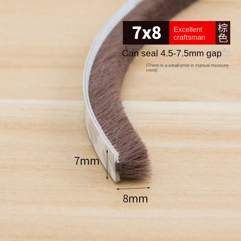 Self-Adhesive Weatherstrip Brush Seal for Doors and Windows - Warm Winter Collection