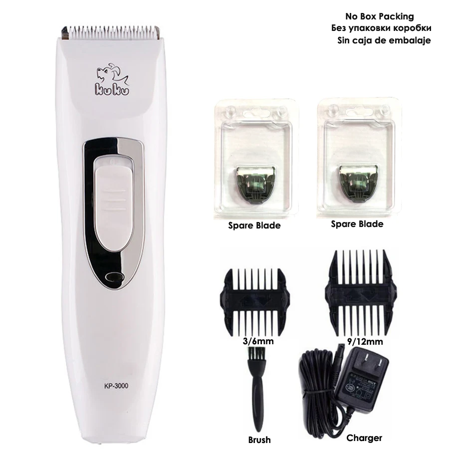KUKU KP3000 Pet Hair Clipper Electric Dog Hair Trimmer Rechargeable Sharp for Dog Grooming Haircut Shaver Machine White hair trimmer pet clipper dog hair trimmer pet hair trimmer dog clipper