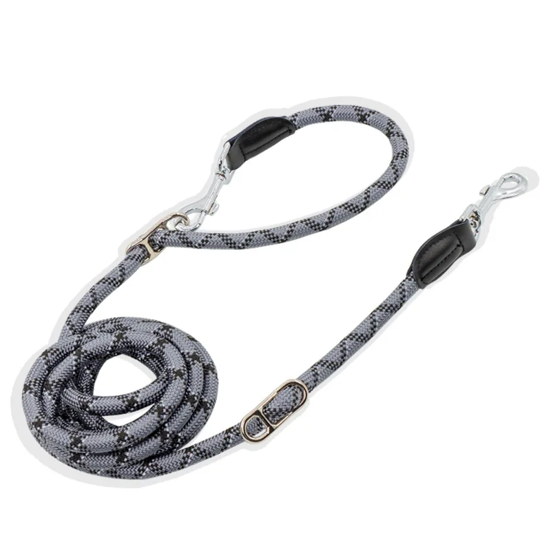 2.6M Hands Free Dog Slip Leash for Running Multifunctional Dog Training Leads Nylon Double Leash for Puppy Small & Large Dogs 