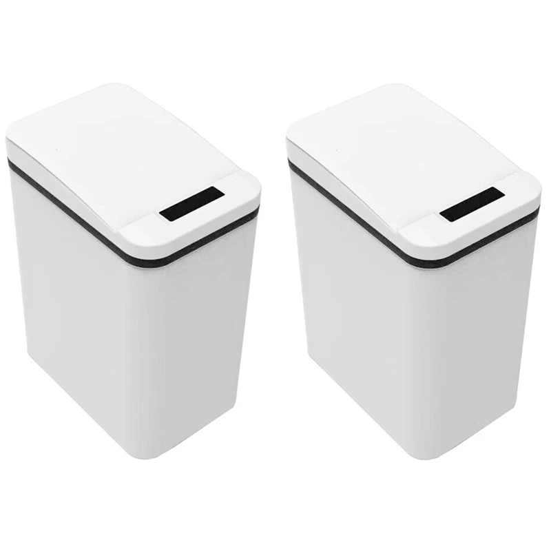 

Non-Contact Bathroom Trash Can with Lid Ultra-Thin Intelligent Automatic Induction Sensor Trash Can (Without Battery)