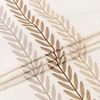 Rustic Embroidery Tablecloths Cotton Linen Coffee Leaves Pattern Rectangle Waterproof Table Covers for Kitchen Living Room Decor 3