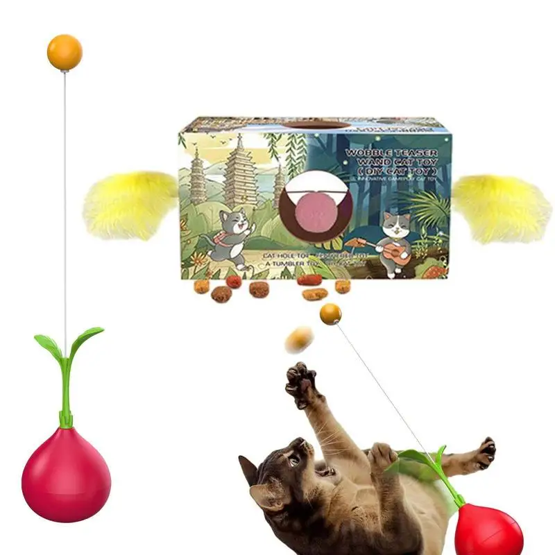 

Cat Ball Teaser Interactive DIY Auto-Balancing Cat Toy Indoor Cat Entertainment Supplies For Living Room Bedroom Courtyard Pet