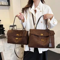 Sac à Main en Cuir group pour Femme, Marque de Luxe, Marron, Daim Givré, Fourre-Tout localité, à la Mode 4