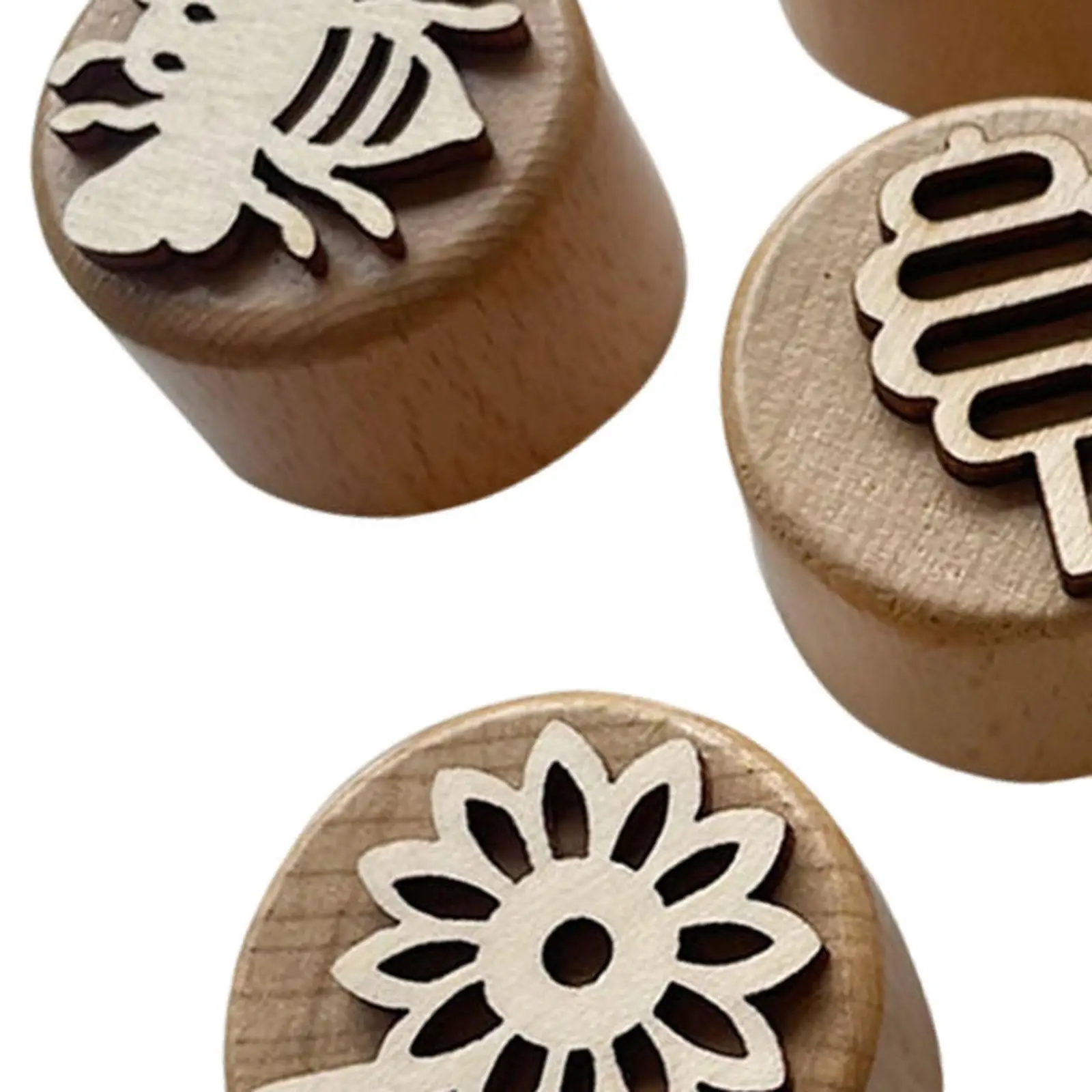 Wood Stamps Wooden Seal Kindergarten Learing Toy Creative Art Craft for Classroom Art Project DIY Craft Card Making Decorations