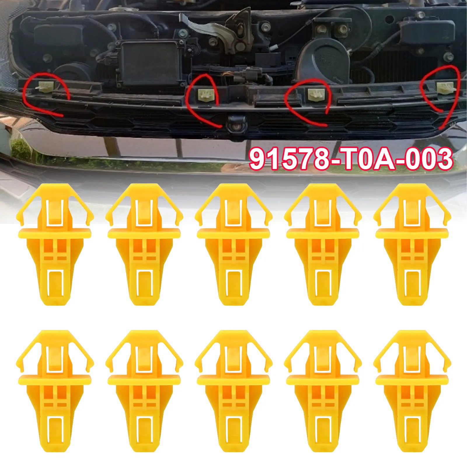 Bumper Moulding Fastener Rivet for Honda CR-V Acura RLX 91578-T0A-003 ...