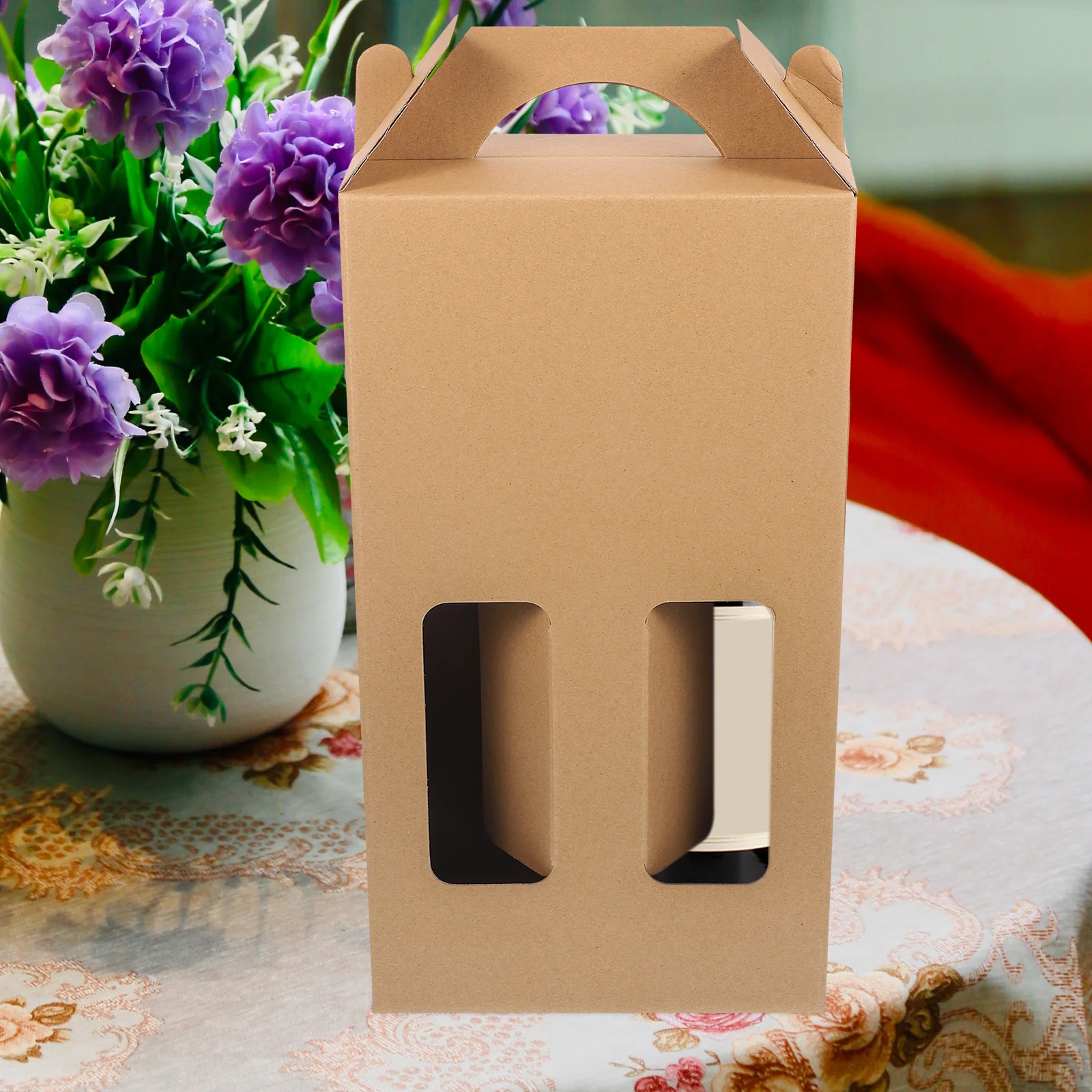 

5 Pcs Bag Bottle Retro Case for Gifts Packing Box Paper Carrier Decorative Storage