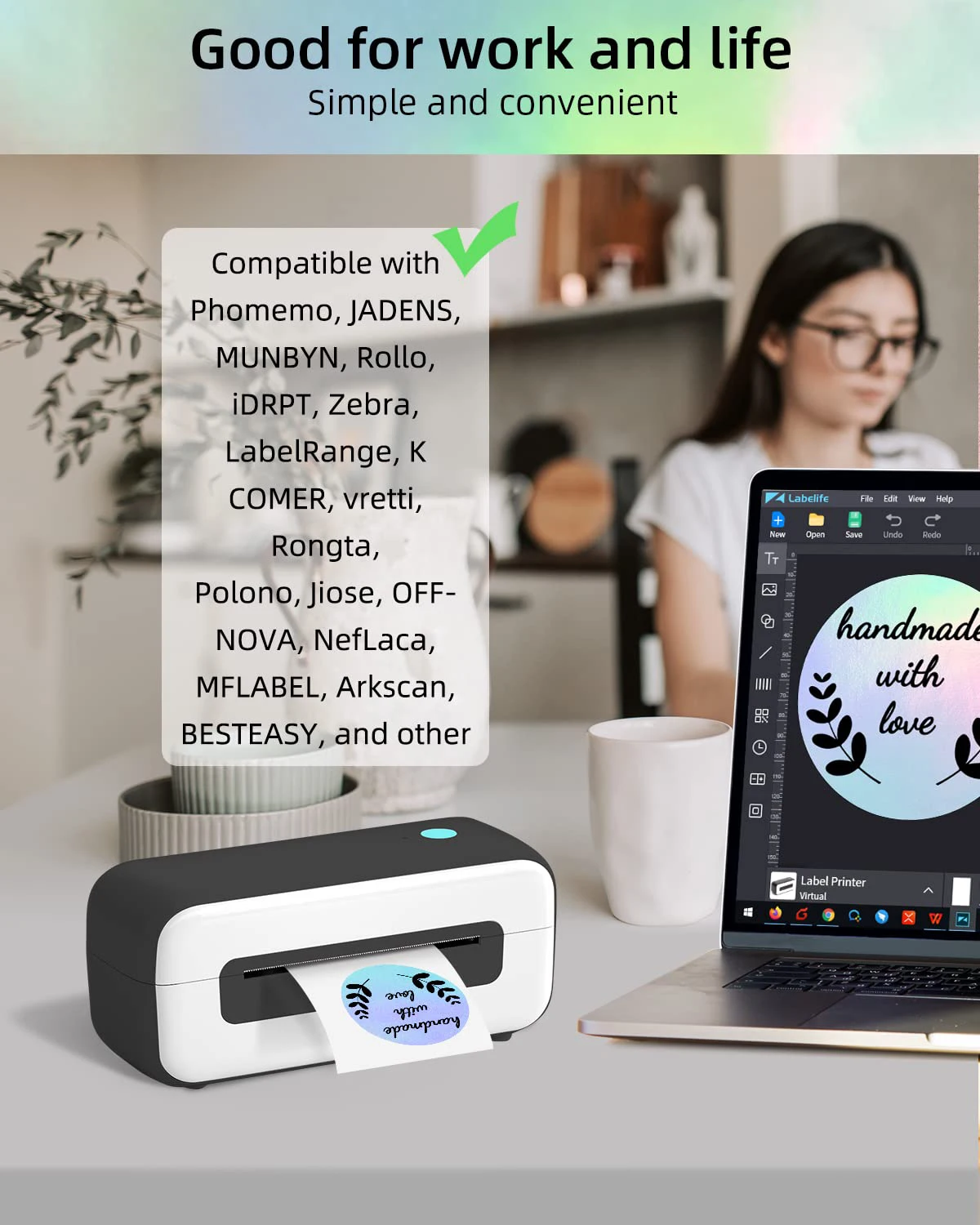 Holographic Laser Thermal Sticker DIY Seal Labels Card Festival Crafts Party Decorations For Phomemo 241BT 246S D520 label sticker thermal paper roll thermal adhesive label roll