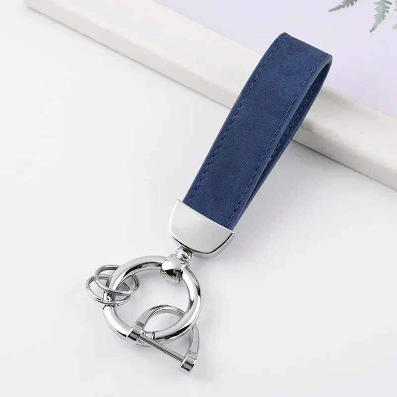 Leather keychain Laser Engrave Nubuck Leather Keychain for Men and Women Retro Vintage Personalized Keyring Car Key Chain Gift