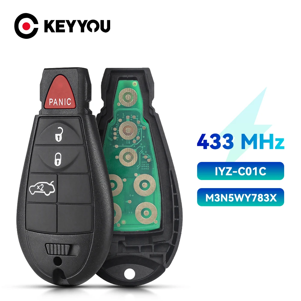 KEYYOU 3 + 1 кнопки дистанционного Управление ключ M3N5WY783X IYZ-C01C франко-борт автомобиля