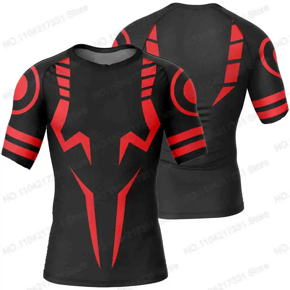 Jujutsu Kaisen Anime Rash Guards Surfing Jersey Beach Shirts Swimwear Diving Gym Shorts MMA BJJ Men Jiu Jitsu Fitness Sets