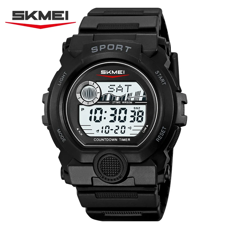 Men's Military Waterproof Sport Watch with LED Display and Countdown Timer