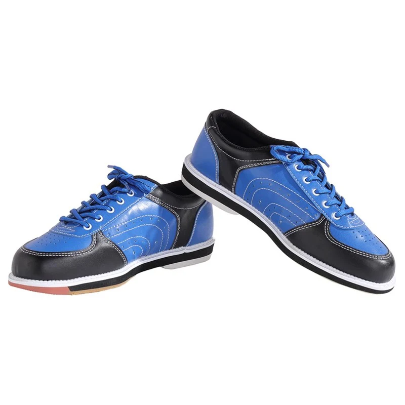 Professional Neutral Bowling Shoes Men's Professional Black Gray Anti-slip Leather Bowling Sneakers Women's