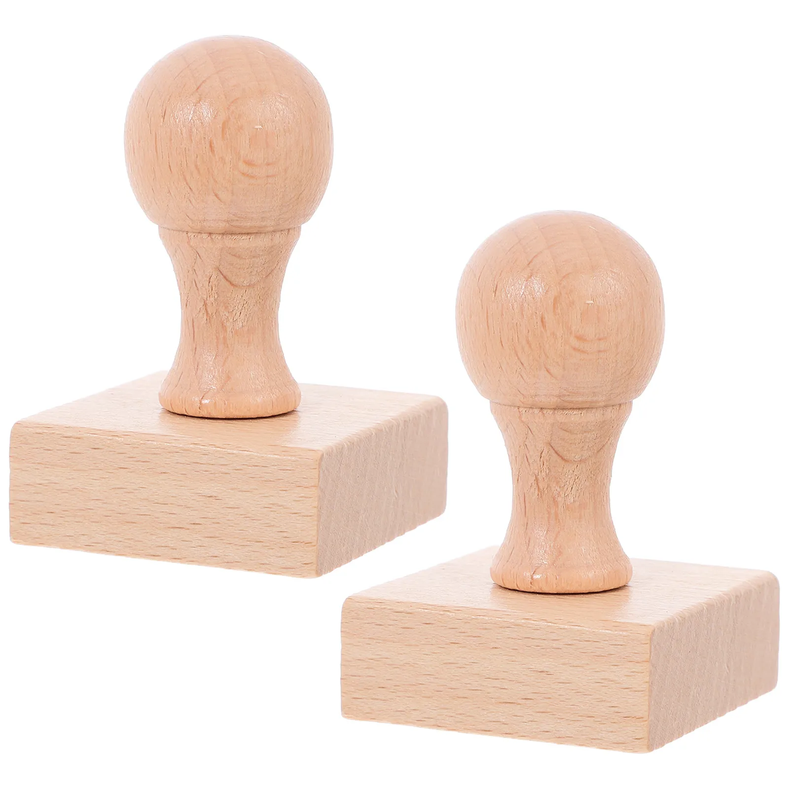 2Pcs 크리 에이 티브 나무 스탬프 블록 어린이를위한 DIY 공예 도구 수제 저널 스크랩북 엠보싱 사무실 장식 프로젝트