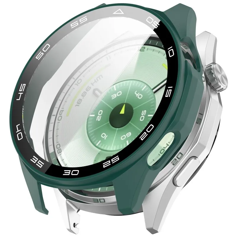 Tempered Glass Protective Case for Huawei Watch GT6 - Full Cover Screen Protector & Bumper