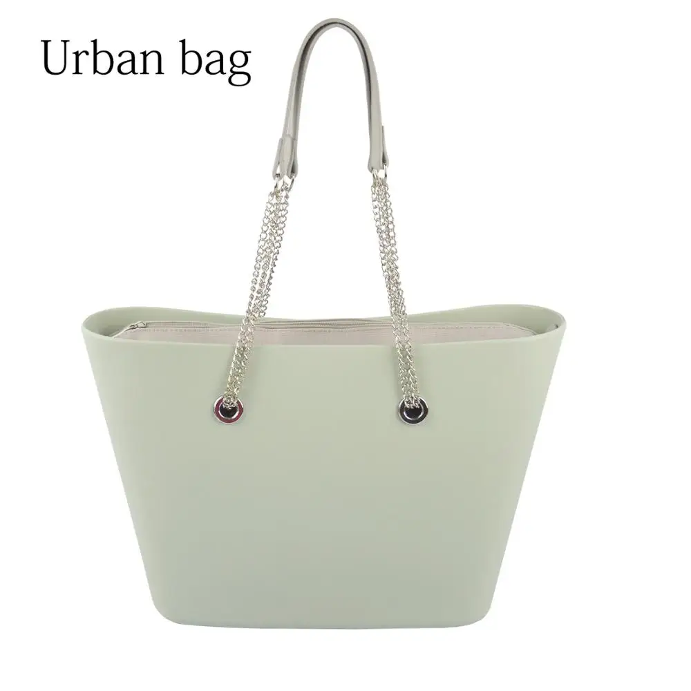 

2023 New Big O EVA Bag urban with Inner Pocket Colorful Long Silver Chain Handles Obag Style Waterproof Women Shoulder bags