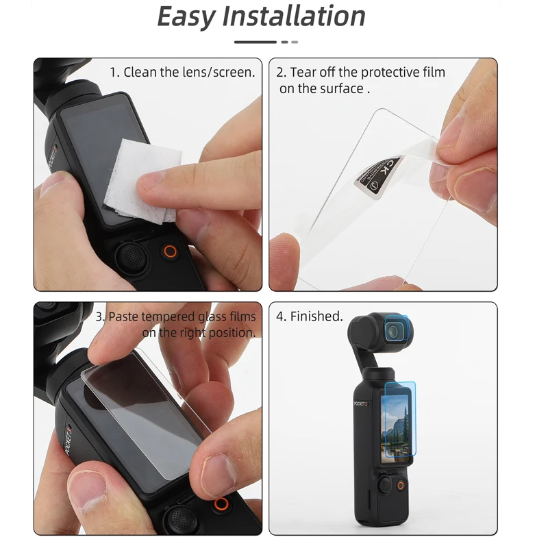 Pellicola Protettiva DJI Osmo Pocket 3 - Vetro Temperato 9H - Anti-Graffio - Foto 2