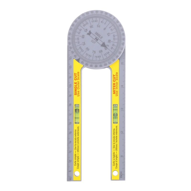 

Protractor Finder Angle Finder Miter Gauge Goniometer 360 Degree Woodworking Measuring Ruler DIY Angle Ruler