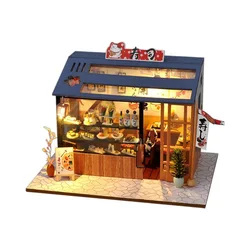 Charming DIY Wooden Miniature Bakery Cottage with Furniture & Lights - 3D Puzzle Dollhouse Kit (TD35)