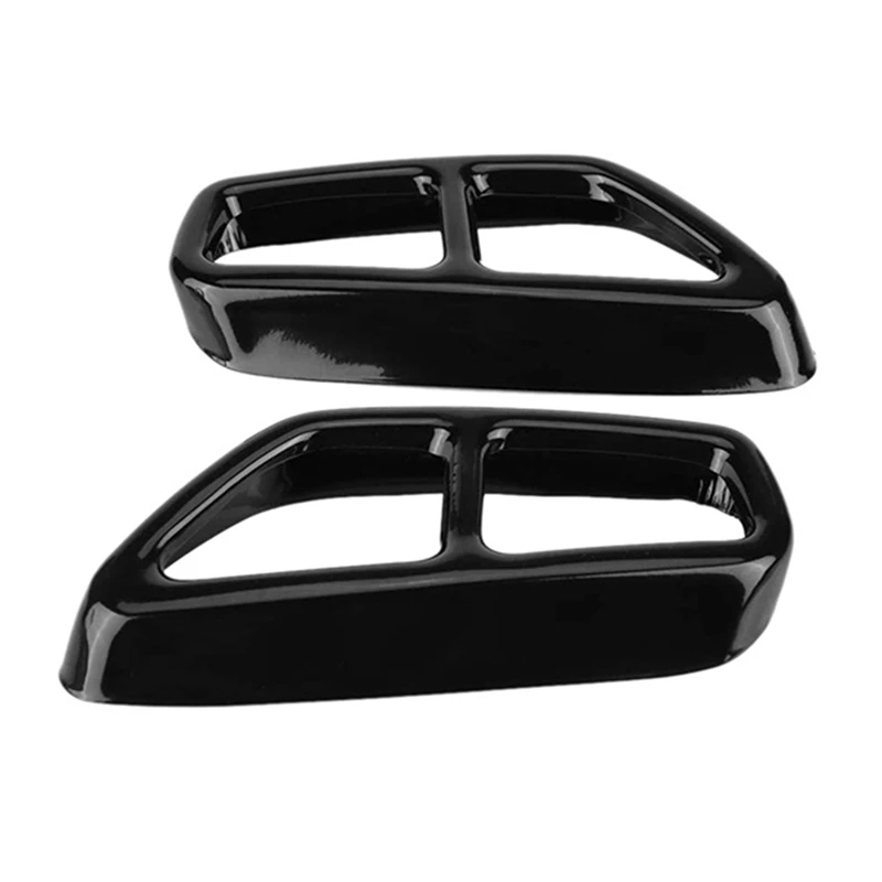 Car ABS Black Exhaust Tailpipe Cover Trim For BMW 5 Series G30 528Li 530Li 2017-2018
