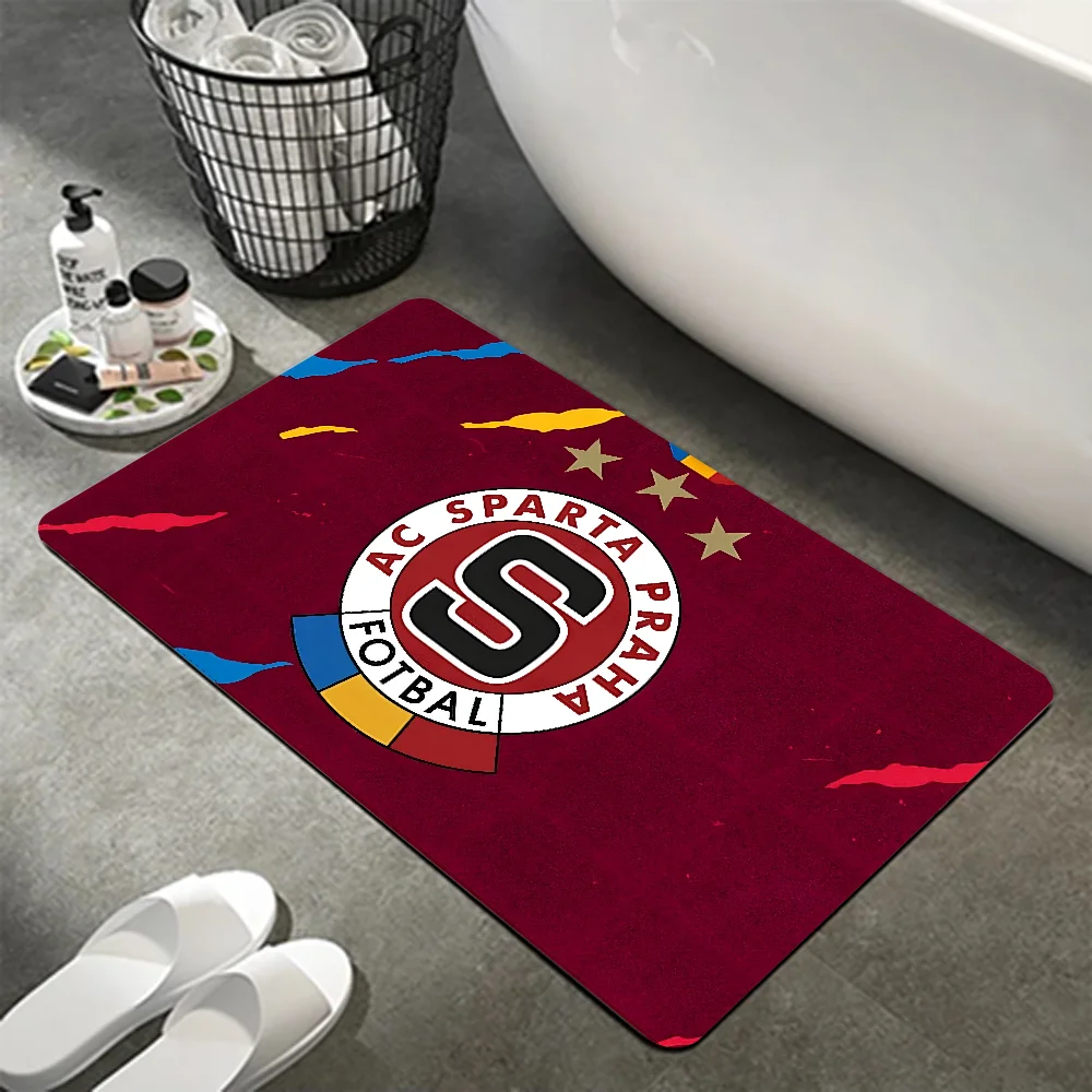 Floor Mat Non Slip Mat Carpet Mat 1pc FlagAC Sparta Praha Flag Floor Mat Doormats Home Carpet Foot Mat Bathroom Absorbent Mats Anti-Slip Mats Home Decor