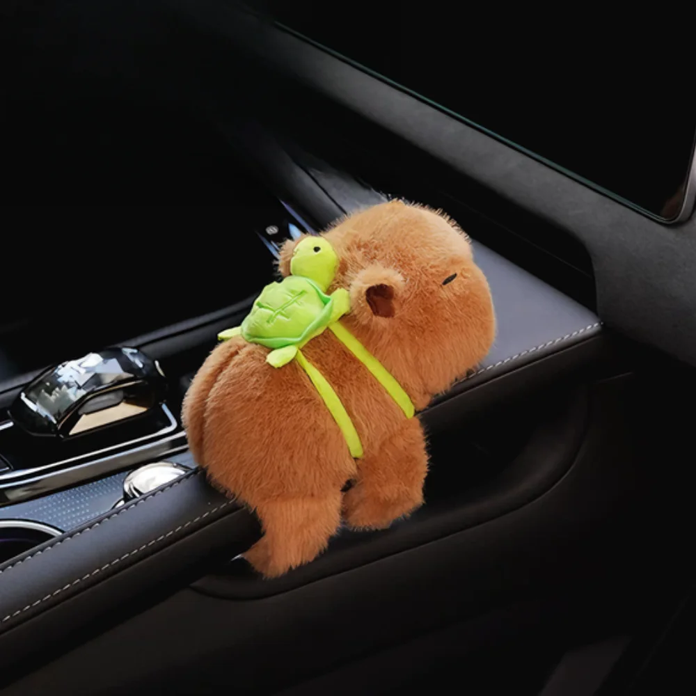 귀여운 자동차 와이퍼 장식품 플러시 인형 카피바라 판다 고양이 방향 지시등 장식품 자동차 내부 장식 액세서리