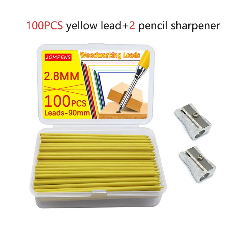 50Pcs/100Pcs Large Capacity 2B Woodworking Lead Core Black Yellow Red 2.8mm Automatic Pencil Lead Deep Hole Marked Lead Core - Image 18
