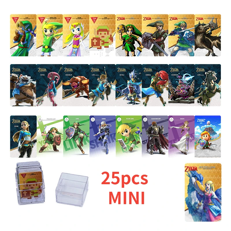 The Legend Of Zelda Breath Of The Wild Amiibo Cards 25-Pack Zelda Series Amiibo Cards, Botw Link NFC Compatible Wii U