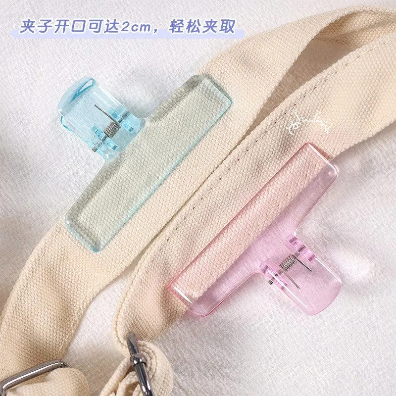 Colorful Transparent Acrylic Binder Clip Planner Clip Paper Clamp Organizer Office File Clamps Holder office School Supplies paper clip