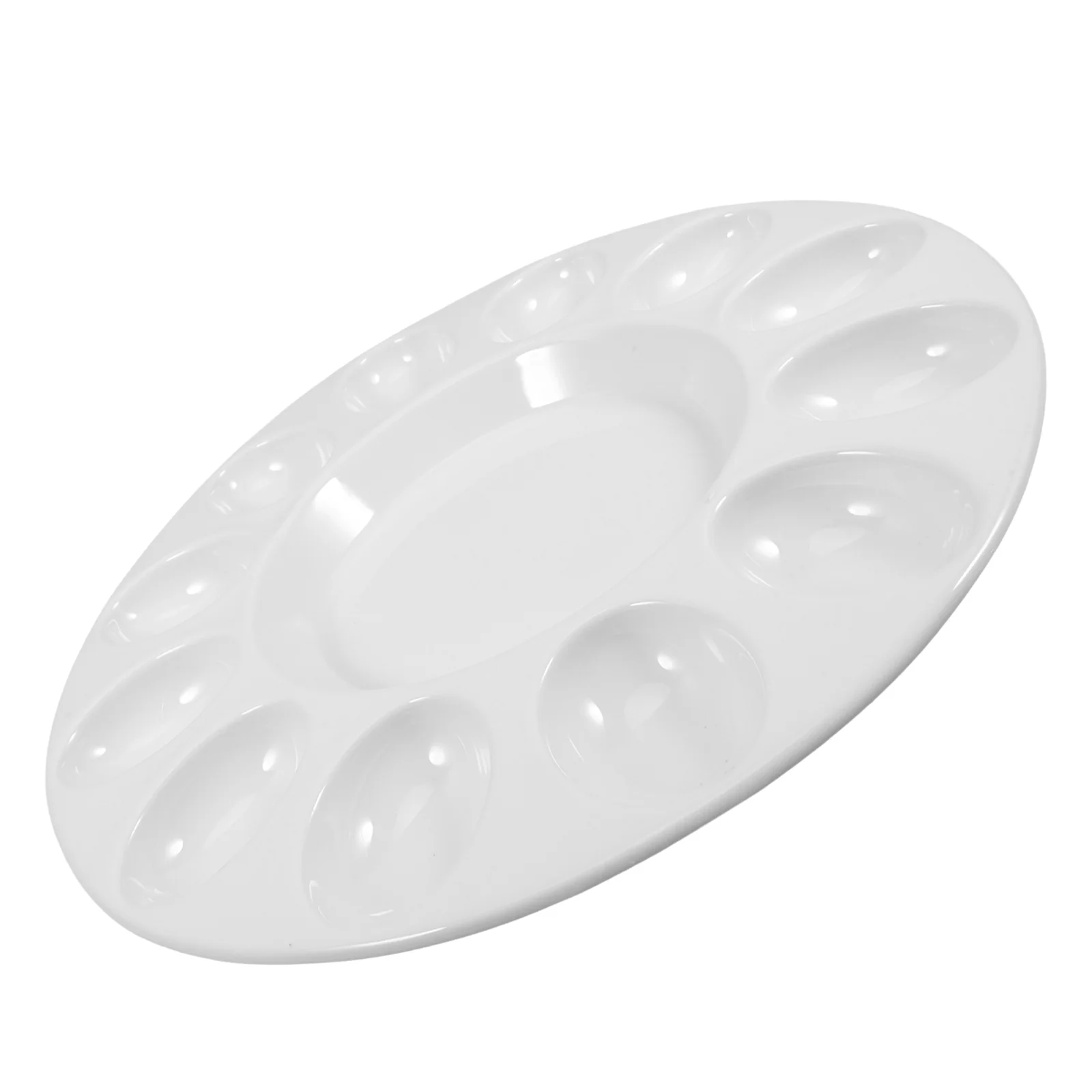 Easter Egg Tray Basket Ceramic Dish Deviled Carriers Devilled Eggs Holder with Cover 6
