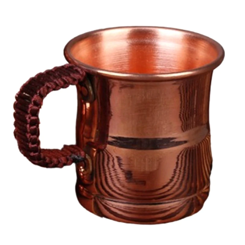 

Handcrafted Beer Milk Mug Weave Handle Thickened Moscow Water Mule 400ML Breakfast Cup Drinkware Tableware As Shown 1 PCS