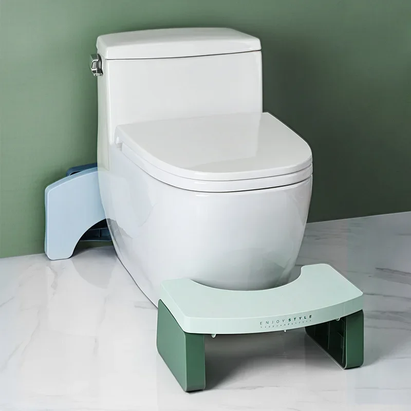 

Kids Step Stool Potty Training Foldable Non-Slip Base Toilet Stool, Adult Poop Footstool Multi-Function Fit for All Toilets