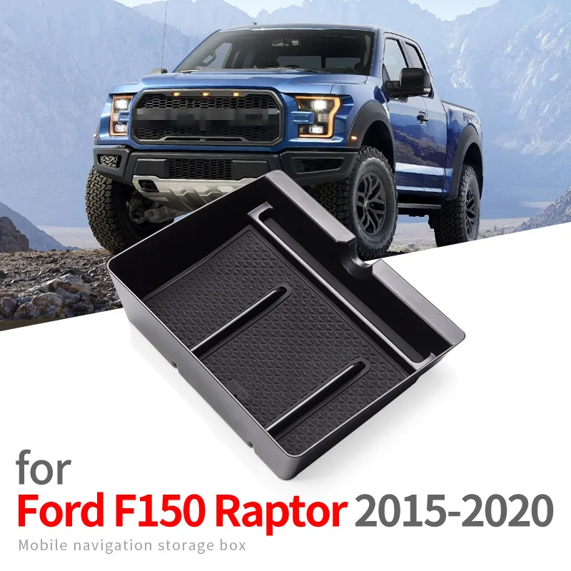 

Car Dashboard Storage Box for Ford F150 F-150 Raptor 2015 - 2020 Center Console Organizer Phone Holder Tray Auto Accessories