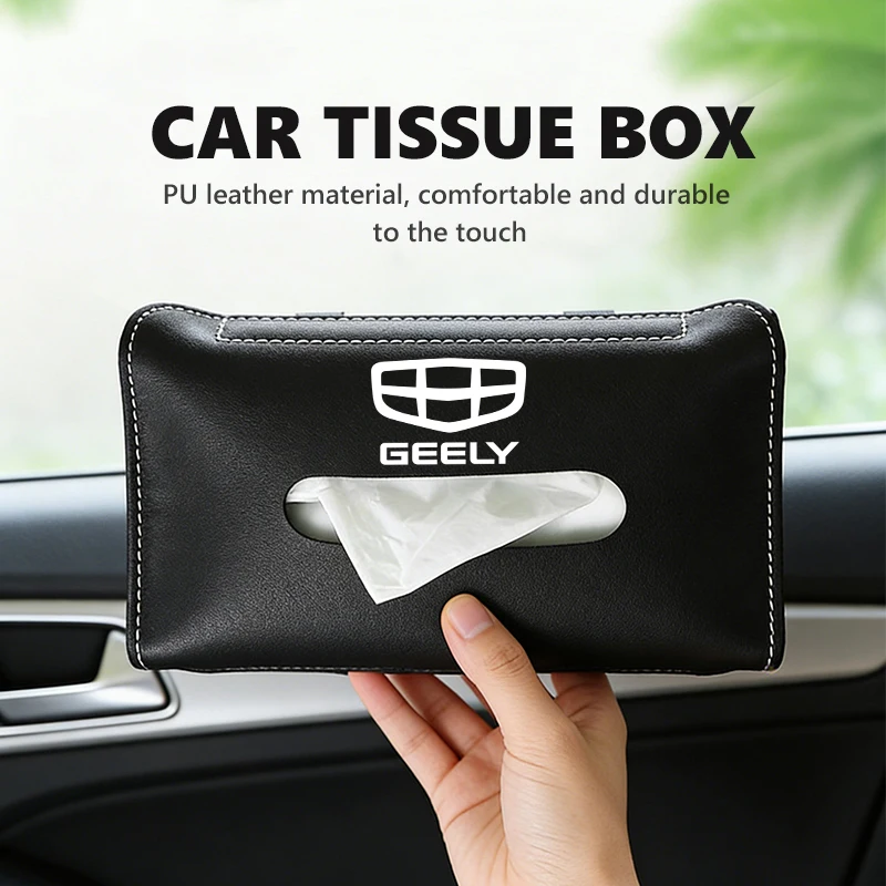 지리 지오메트리 CK2 CK3 GT GC9 투겔라 GX3 CK 보루이 쿨레이용 차량 티슈 박스 홀더, 햇빛 가리개, 센터 콘솔, 팔걸이 정리함